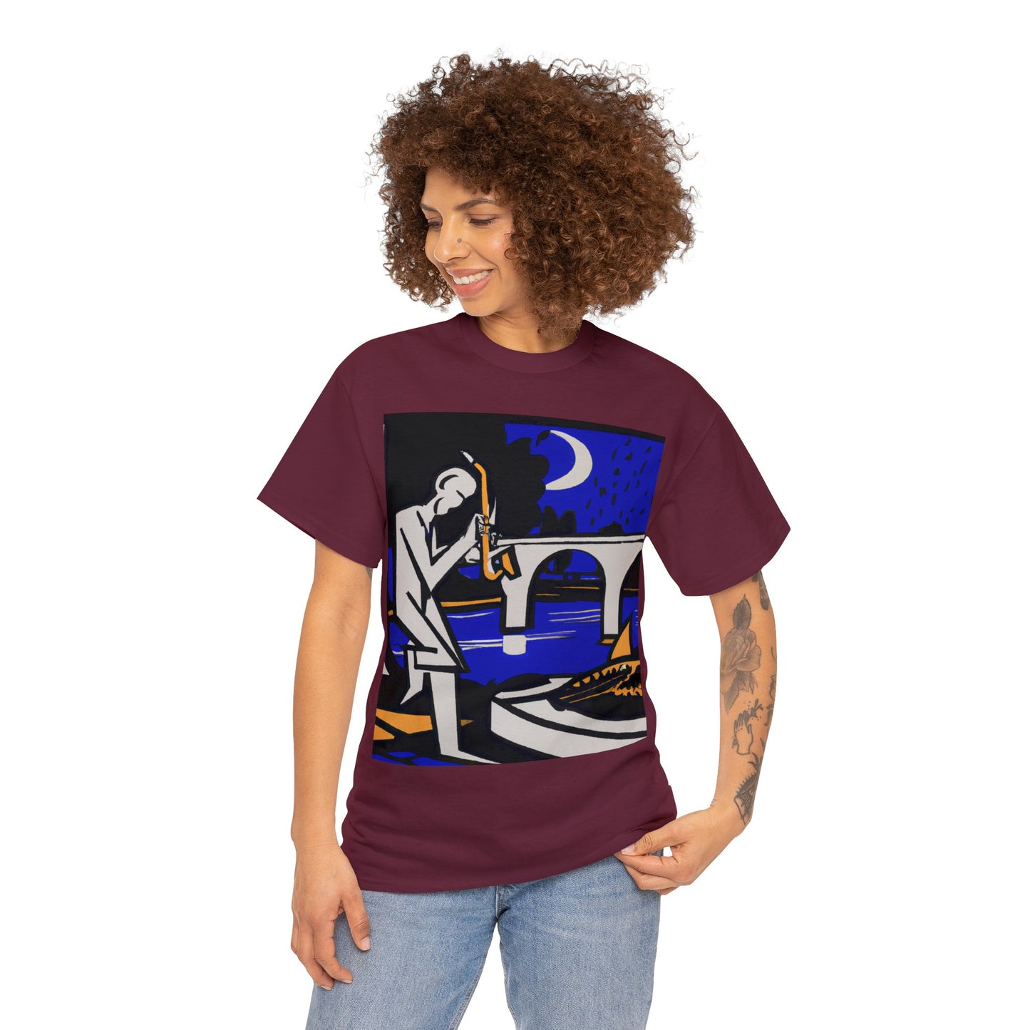 POP Blues Unisex Heavy Cotton Tee by HornCue