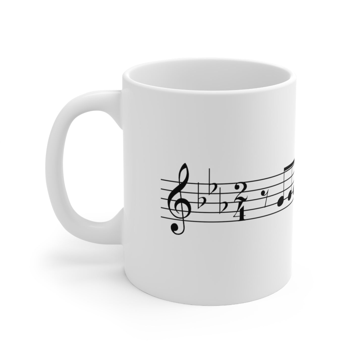 Ludwig van Beethoven Symphony No. 5 Ceramic Mug 11oz by HornCue