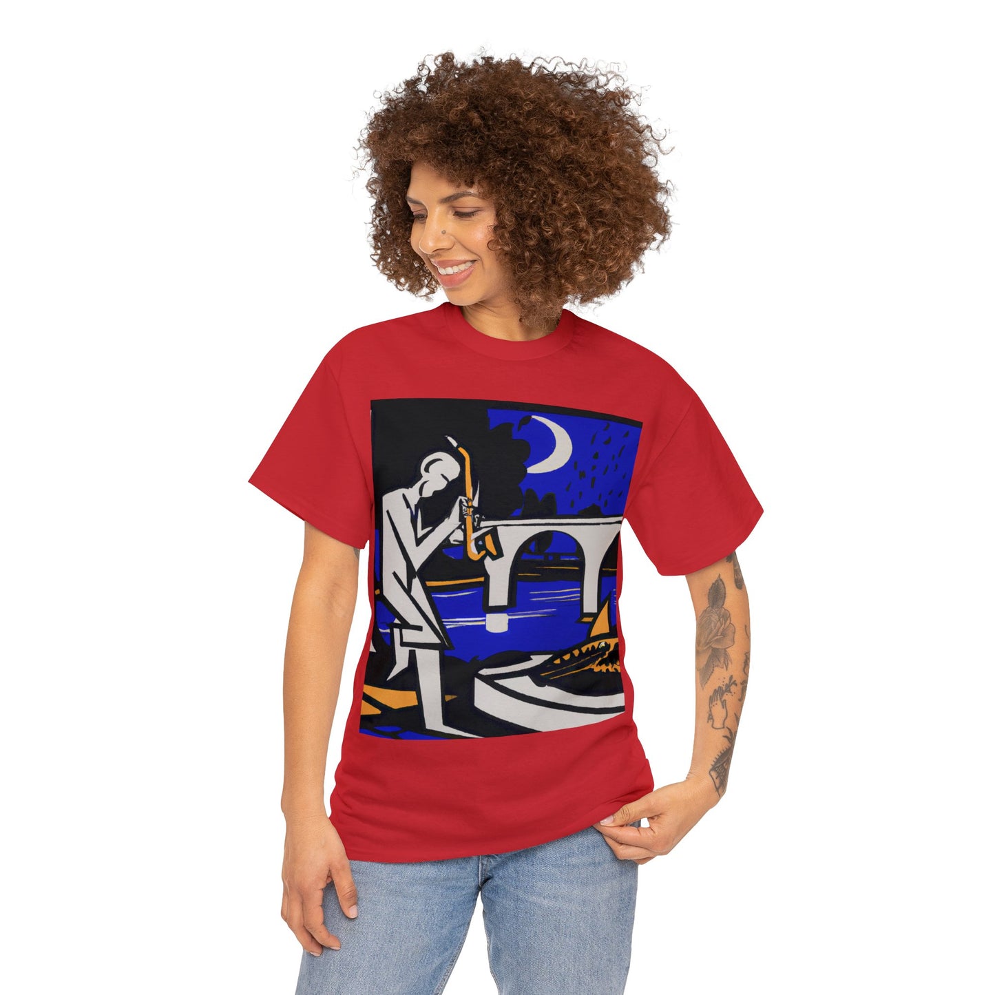 POP Blues Unisex Heavy Cotton Tee by HornCue