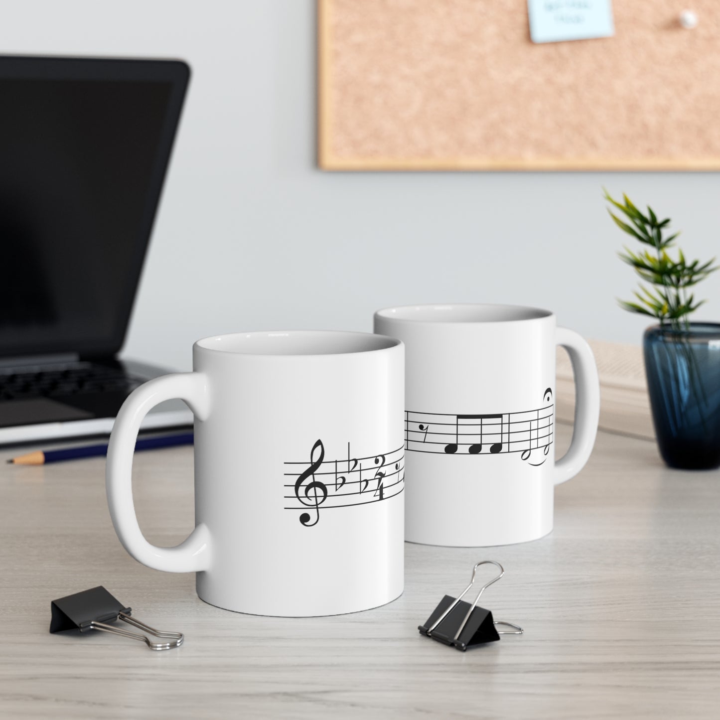Ludwig van Beethoven Symphony No. 5 Ceramic Mug 11oz by HornCue