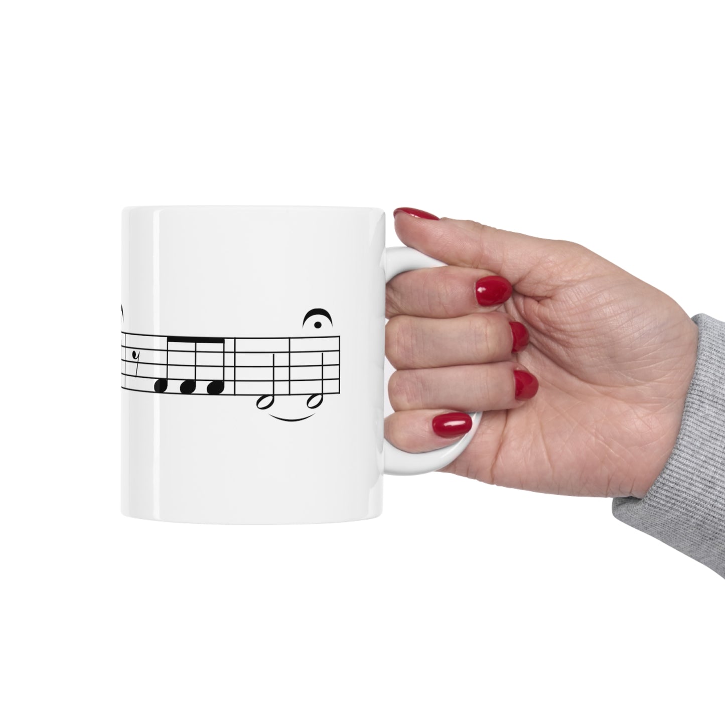 Ludwig van Beethoven Symphony No. 5 Ceramic Mug 11oz by HornCue