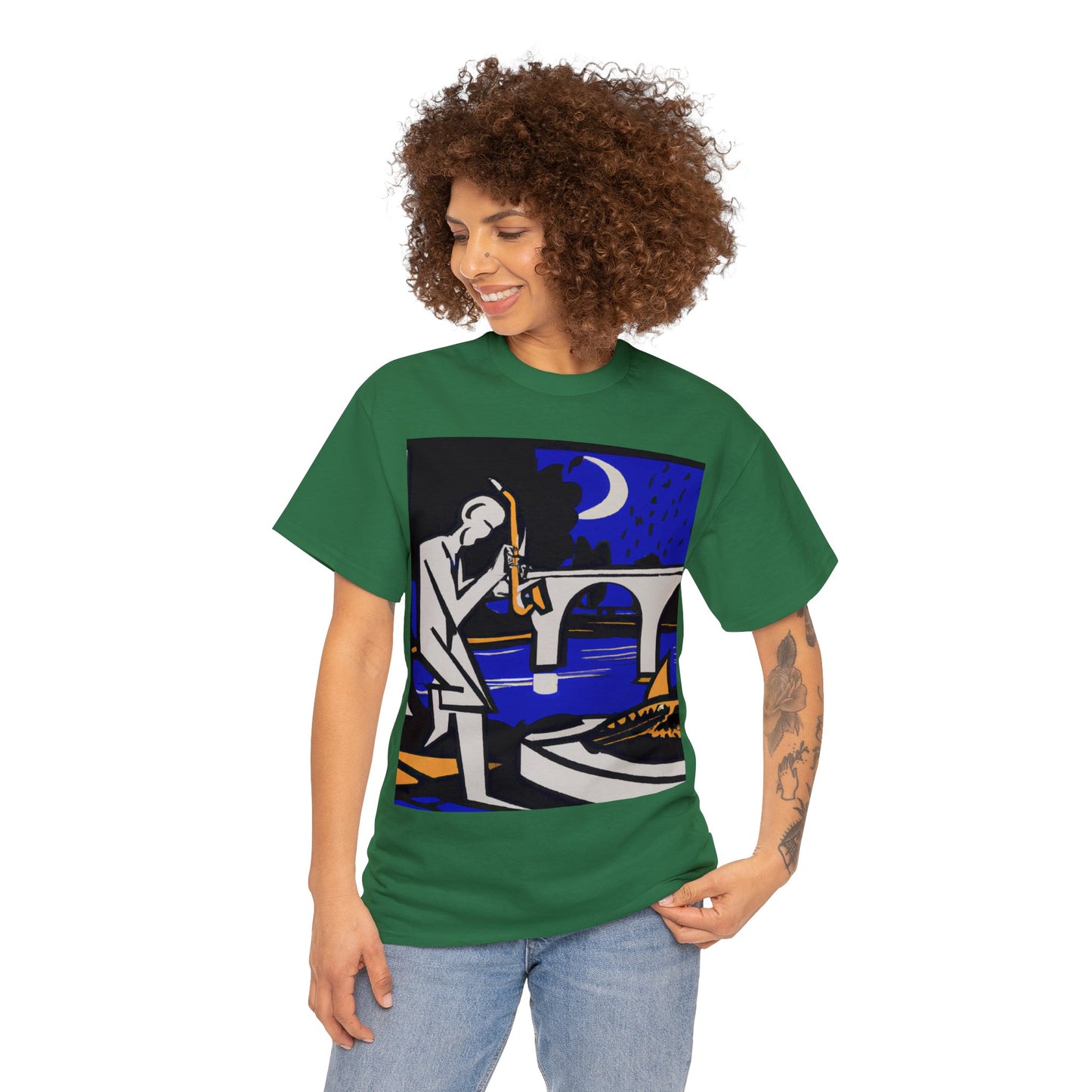 POP Blues Unisex Heavy Cotton Tee by HornCue