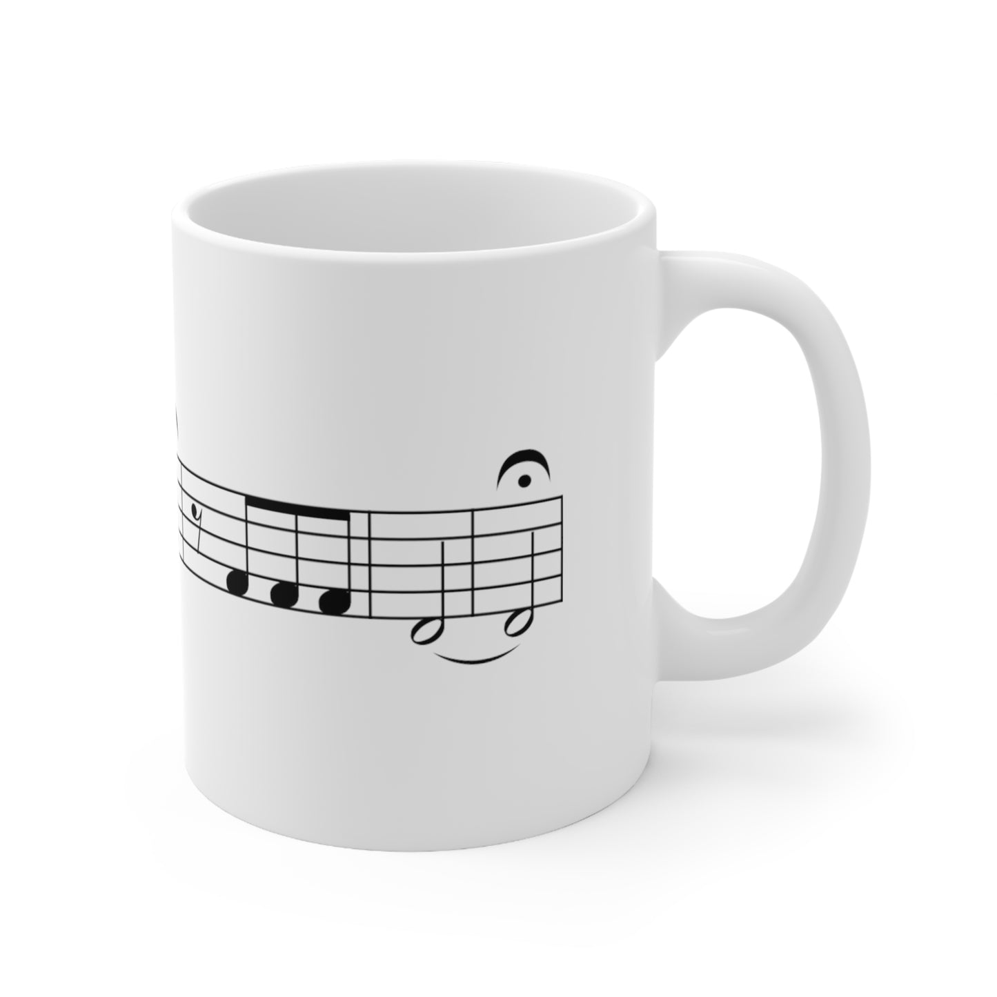 Ludwig van Beethoven Symphony No. 5 Ceramic Mug 11oz by HornCue