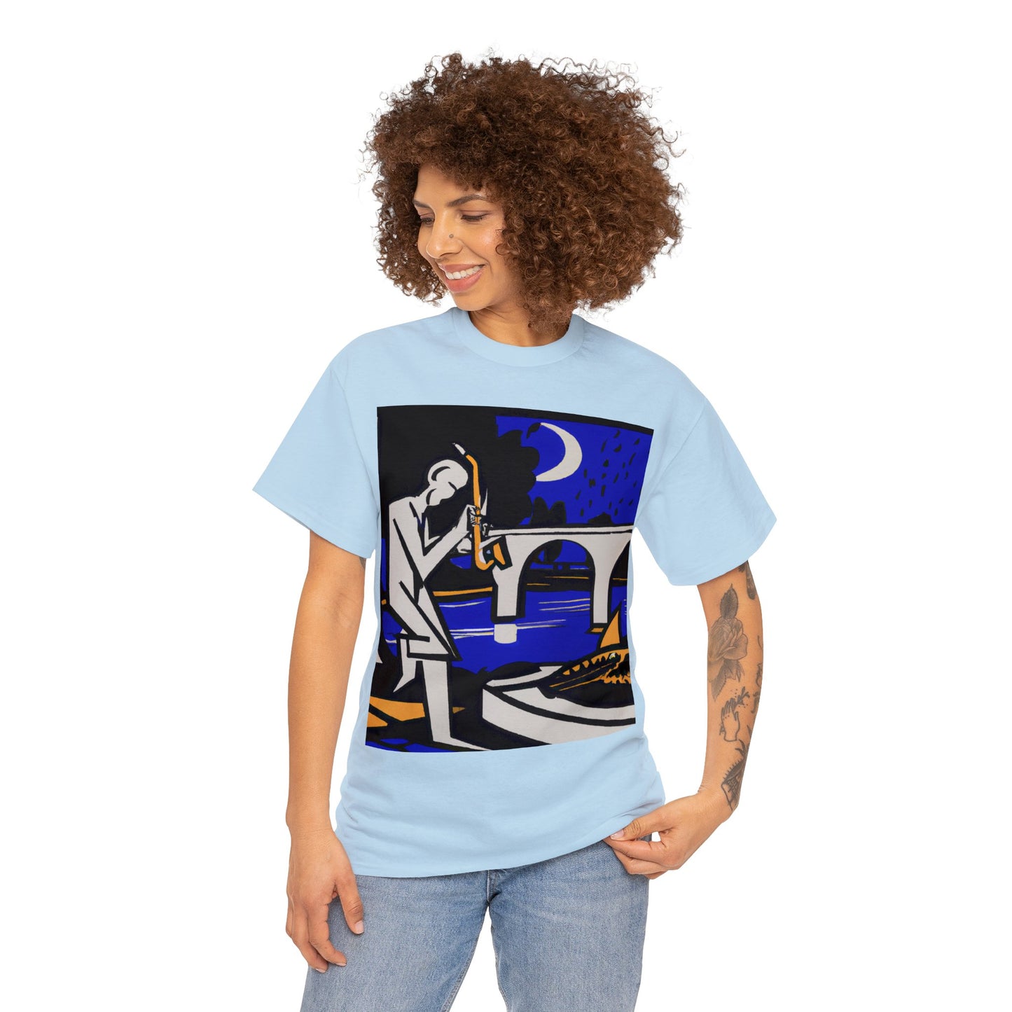 POP Blues Unisex Heavy Cotton Tee by HornCue