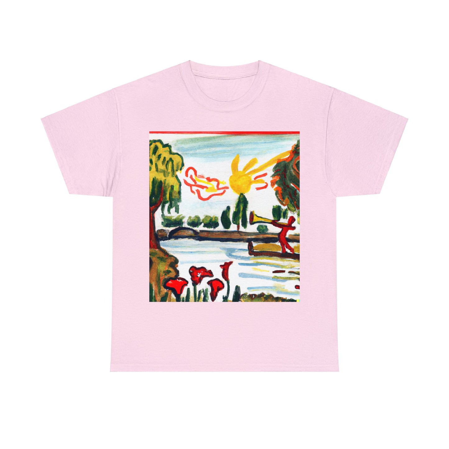 Art Naïve Trumpeter Unisex Heavy Cotton Tee by HornCue
