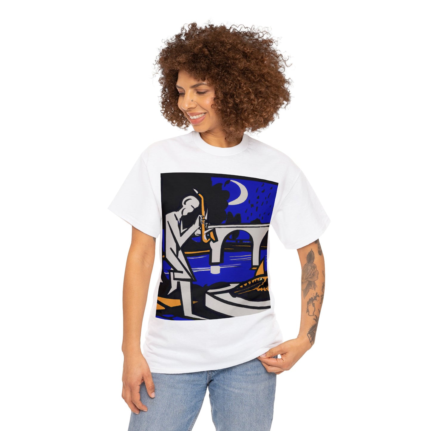 POP Blues Unisex Heavy Cotton Tee by HornCue