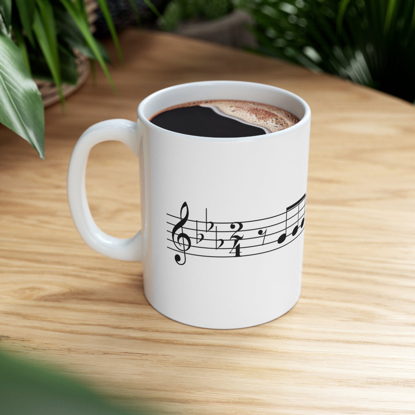 Ludwig van Beethoven Symphony No. 5 Ceramic Mug 11oz by HornCue