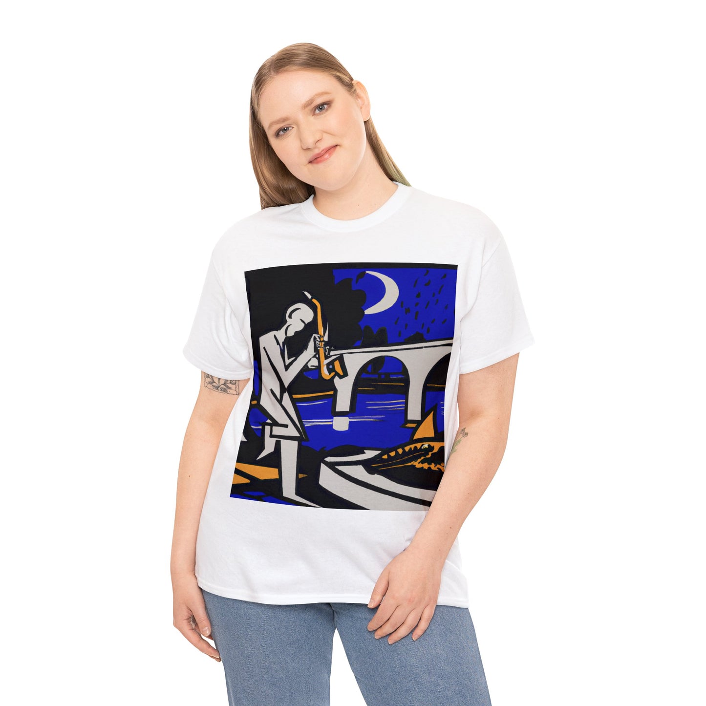 POP Blues Unisex Heavy Cotton Tee by HornCue