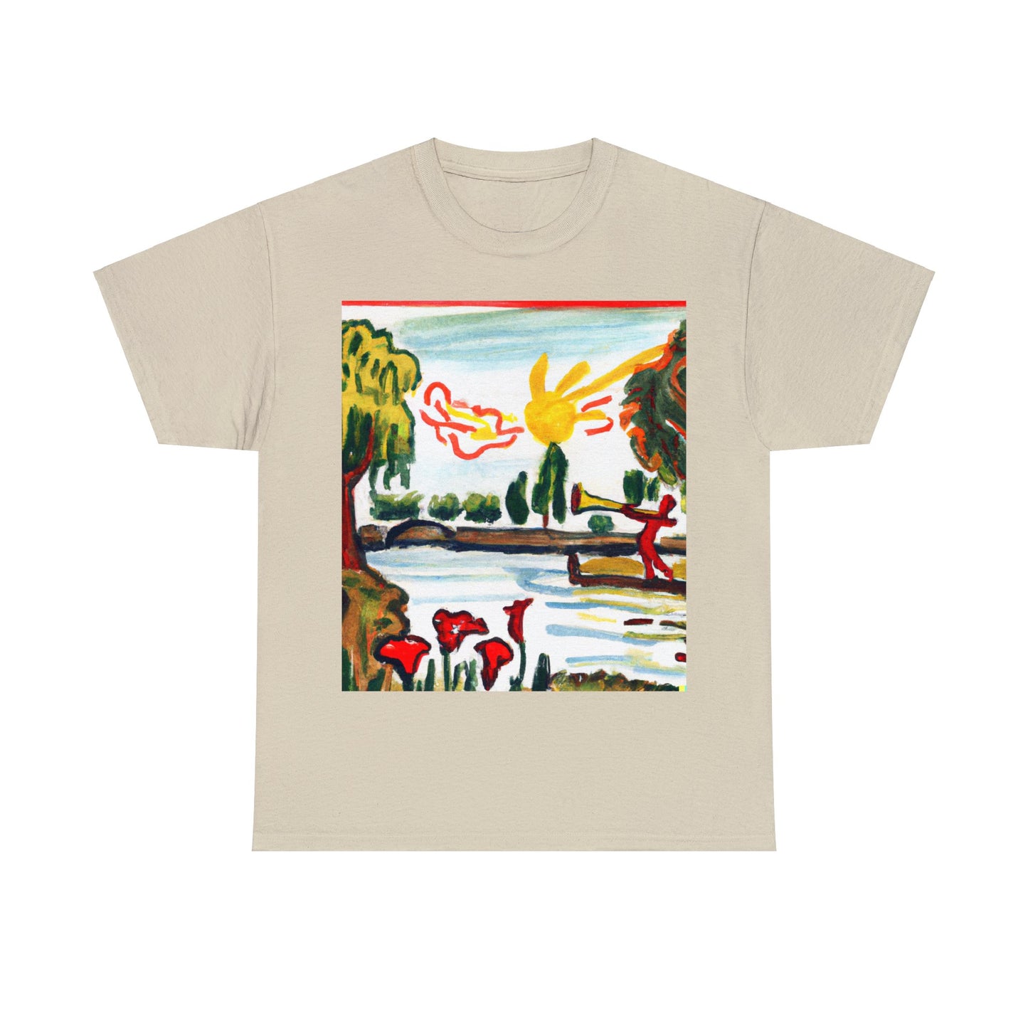 Art Naïve Trumpeter Unisex Heavy Cotton Tee by HornCue