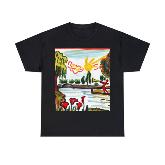 Art Naïve Trumpeter Unisex Heavy Cotton Tee by HornCue